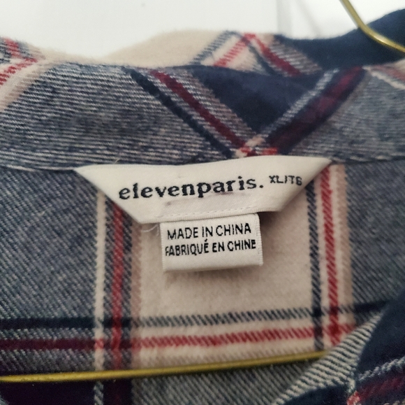 Eleven Paris Mens BNWOT size X-Large plaid Ombre button up shirt - Picture 2 of 4